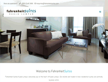 Tablet Screenshot of fahrenheitsuites.com